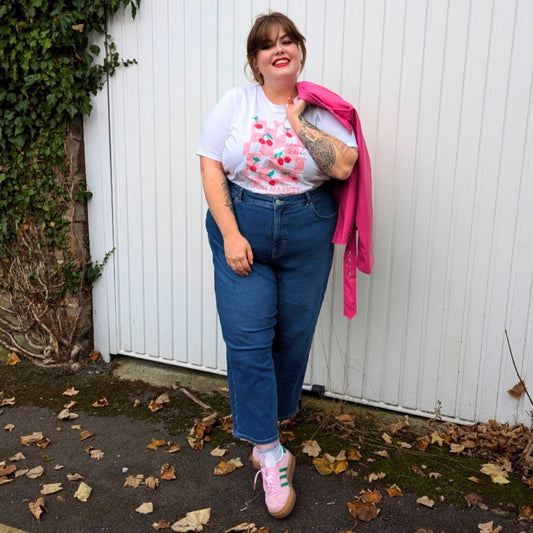 Organic Mom Jeans - Atlantic