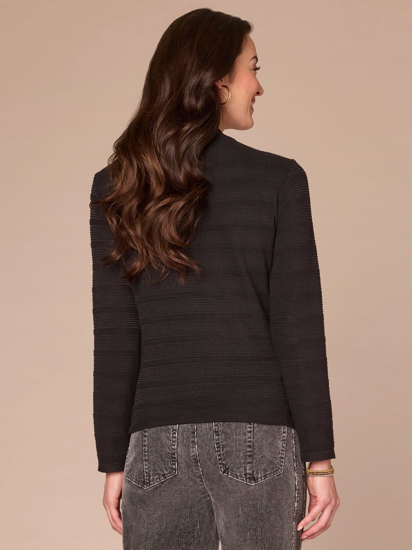 Long Sleeve Mock Neck Asymmetrical Side Ruching Plus Size Knit Top